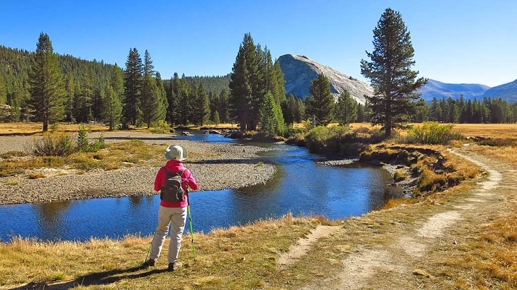Our first stop on the PCT was to snap photos of the Tuolumne River and Lembert Dome.