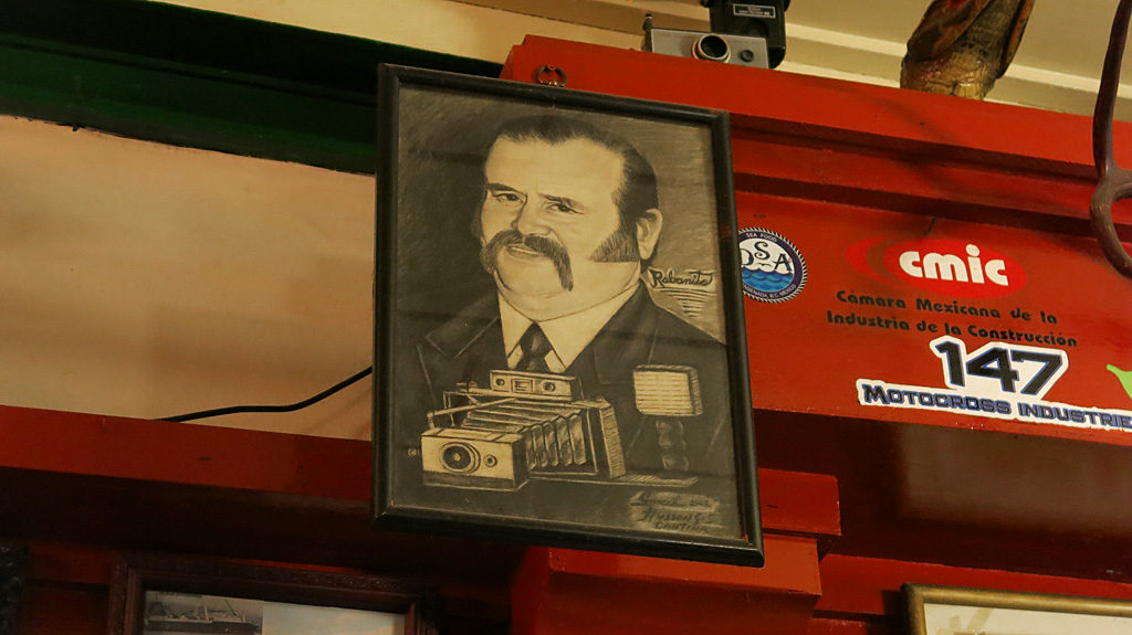 A bonus photo taken inside Johann Hussong's Cantina in Ensenada (est. 1892) of "the guy with the camera."
