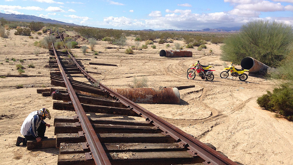 Robert and Henri and I stopped to look at a section of distressed Eagle Mountain Railroad. While much of the track is still in tact, there are more sections like this.