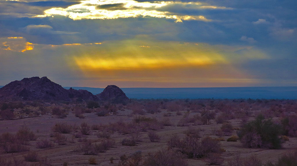 The subtle interplay of light and shadow over the Salton Sea.