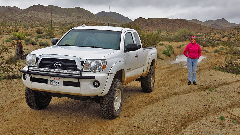 While it rained all day, it would pause for us to get out of the car. Temps were never that cold.