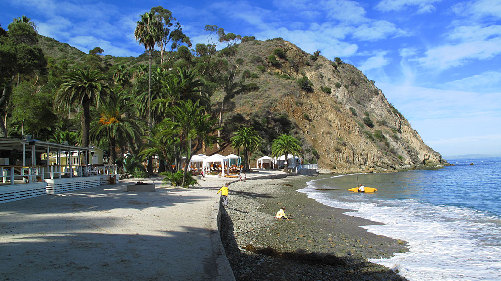 Descanso Beach, north of Avalon. Descanso Beach, north of Avalon.