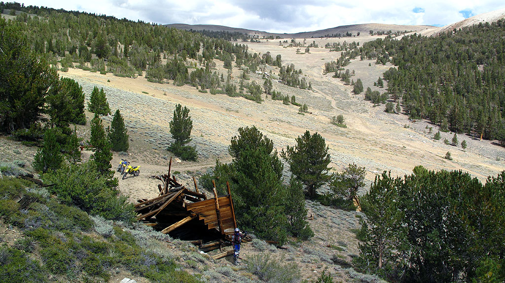 Stopping to inspect abandoned mining operations. Stopping to inspect abandoned mining operations.