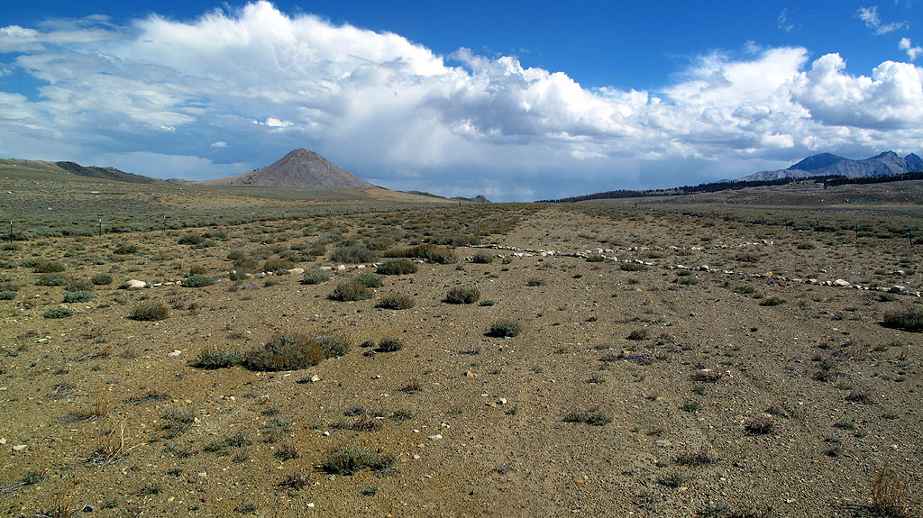 An abandoned DOD high elevation landing strip at 11,000' on Coyote Flats. An abandoned DOD high elevation landing strip at 11,000' on Coyote Flats.