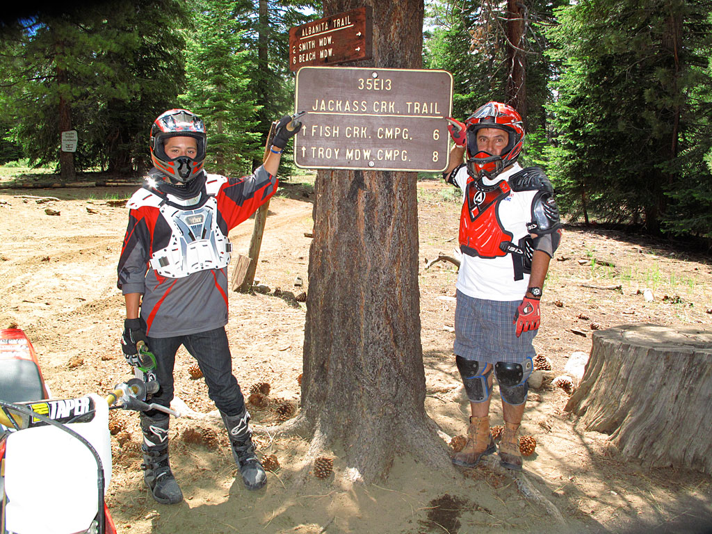 Matthew and Robert on the Jackass Trail. Matthew and Robert on the Jackass Trail.