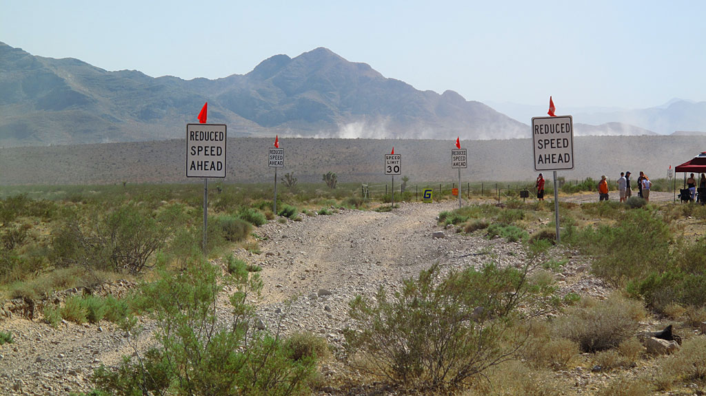 On-course pit area speed zones. On-course pit area speed zones.