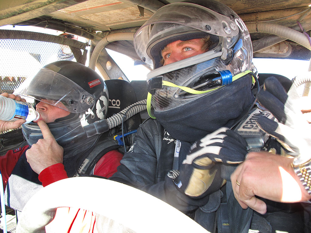 Mike Howel handled co-driving chores; Zak Langley was the driver. At the next stop, Zak would hand the wheel over to John Langley. Mike Howel handled co-driving chores; Zak Langley was the driver. At the next stop, Zak would hand the wheel over to John Langley.