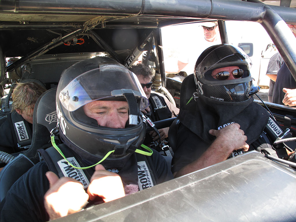 Bill and John in the four-seater prerunner. Bill and John in the four-seater prerunner.