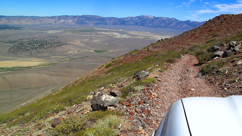 The good news: Should you leave the road, there's no trees to stop you from rolling down the slope until you break up like a Space Shuttle over Texas. The good news: Should you leave the road, there's no trees to stop you from rolling down the slope until you break up like a Space Shuttle over Texas.