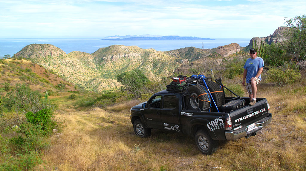 Steve and I take a break along Highway 1 - Monserrate and Santa Catalina islands are in the background. Steve and I take a break along Highway 1 - Monserrate and Santa Catalina islands are in the background.