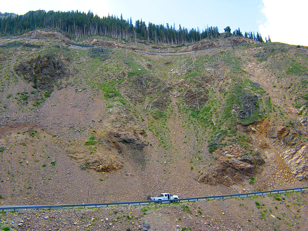 Along the highway through Beartooth Pass, numerous road signs advise: "Please stay on roadway." Along the highway through Beartooth Pass, numerous road signs advise: "Please stay on roadway."