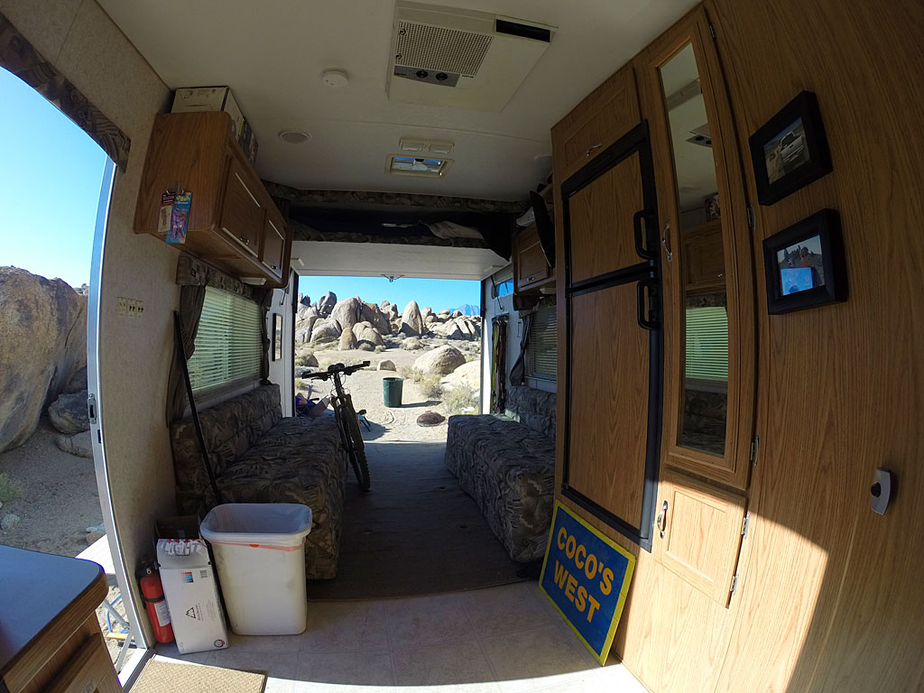 And the view from within the toy hauler wasn't too bad either.