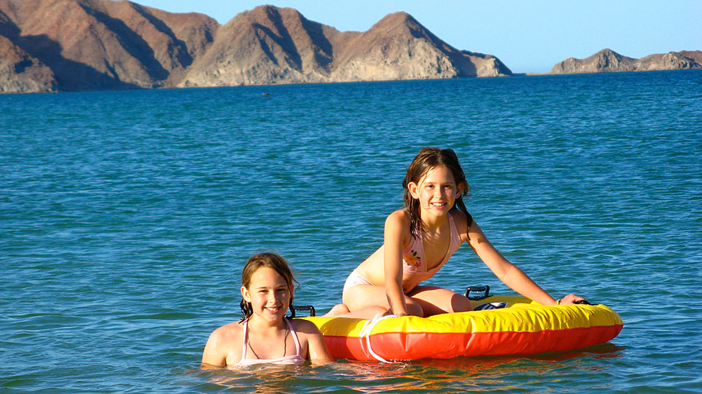 Maddy and Ali are real water babies - they were at home in Gonzaga's waters.