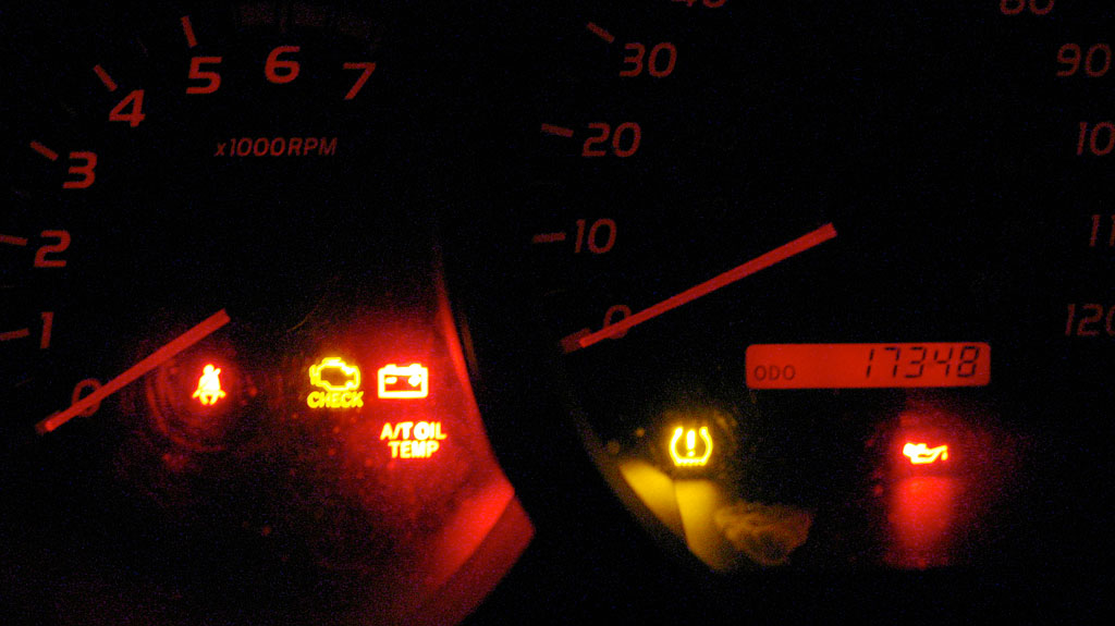 Taken inside the Tacoma at 3 a.m. - our only recorded memory after a chubasco abruptly woke us up. We were trapped in the truck for several hours until winds subsided - the entire left side of the truck, glass and paint, was sandblasted. Our tent was flattened-over and the floor was covered with several inches of sand. Everything which wasn't tied down was blown into the Sea of Cortez - no mas. We learned the next morning that winds at the airport had been clocked at 82 mph, Hurricane Category 1. A memorable experience.