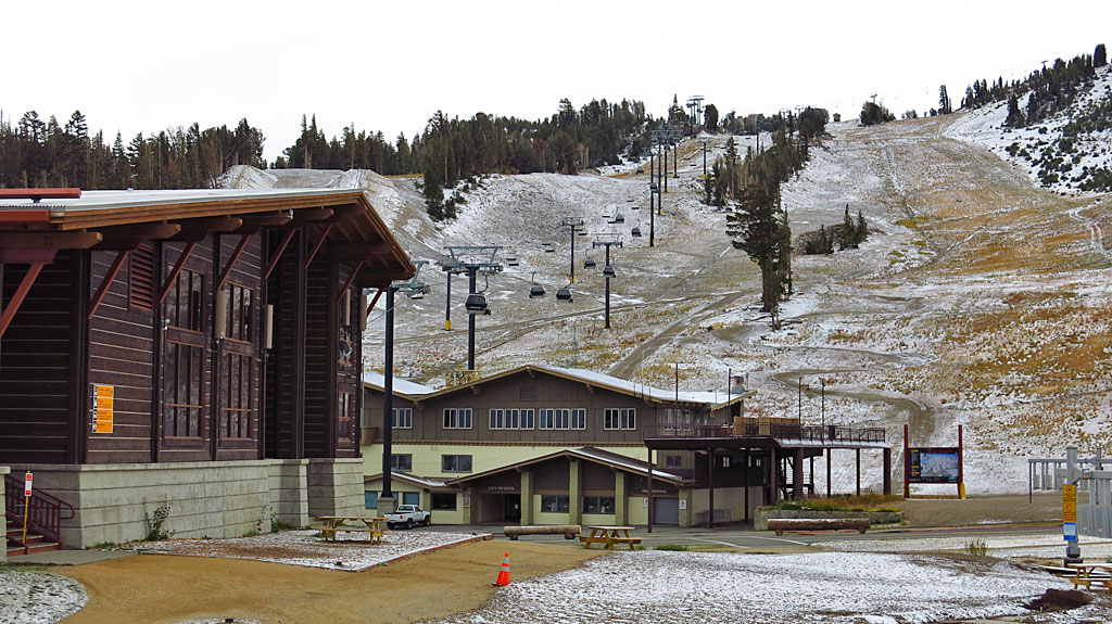 Dave McCoy's hard work gets dusted with snow.