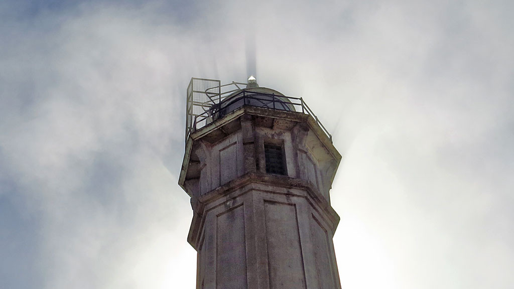 The Alcatraz Island Lighthouse was built in 1852 and was the first lighthouse on the U.S. West Coast. The one that exists today was built in 1909 - it replaced the original which was fatally damaged in the 1906 earthquake.