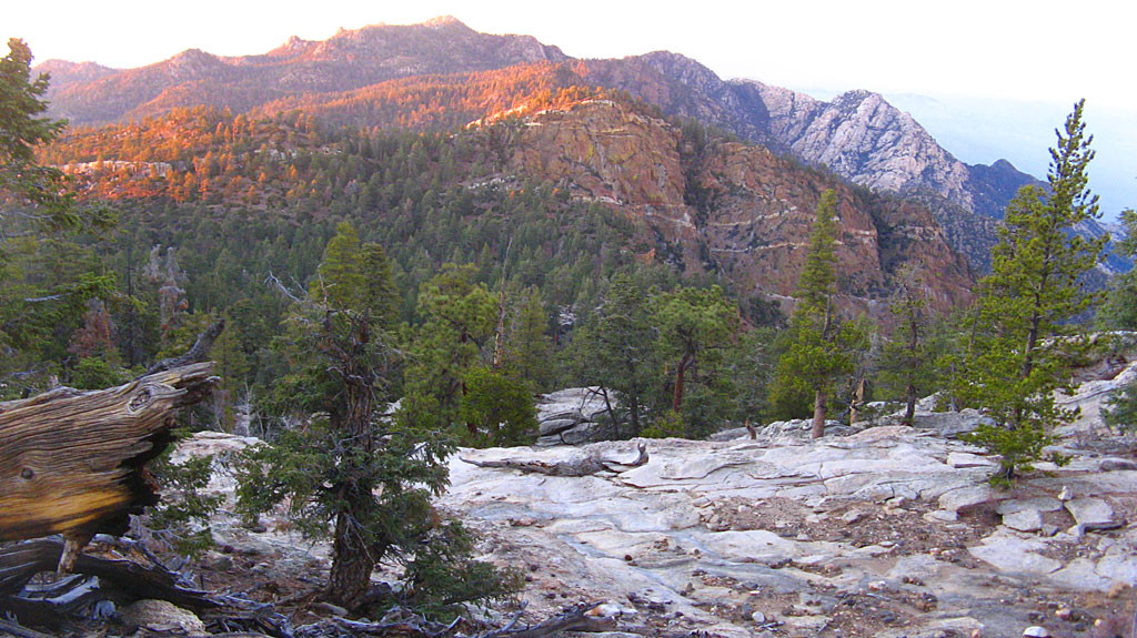 The Sierra de San Pedro Martir at sunset, looking north.