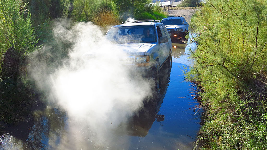 Dennis runs into a mysterious fog bank while crossing the Mojave River and is forced to stop until it clears.