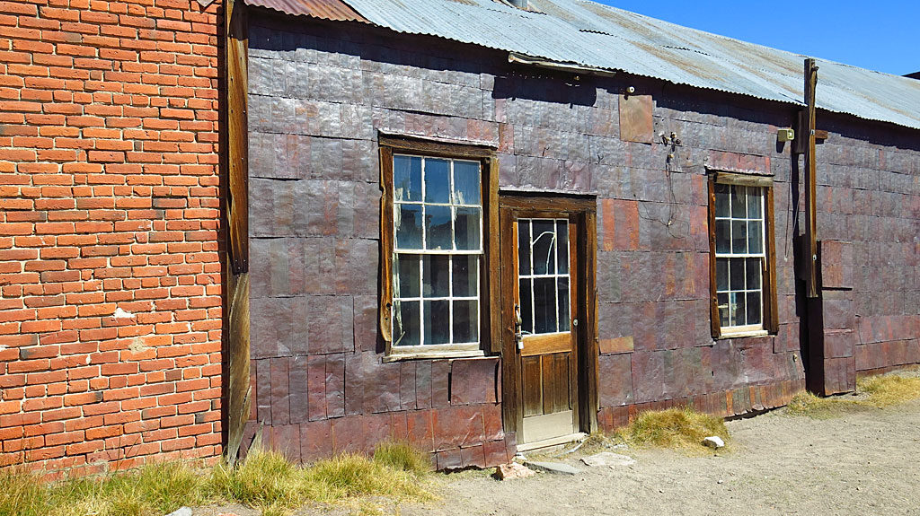 Bodie was remote, materials were in high demand, and nothing could be wasted. Once empty, tin cans were cut open, flattened and used as building siding, or to seal a leaking roof.