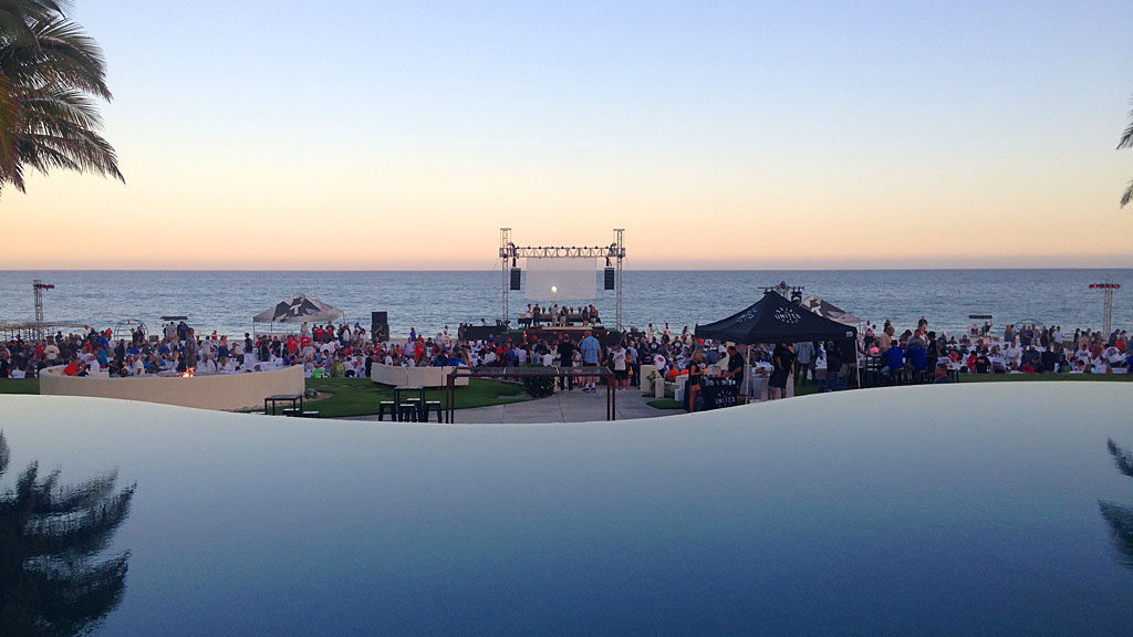 The NORRA closing party was held on the beach at the Club de Playa Campsesre. There was music and food and drink along with a spectacular view of the Pacific.