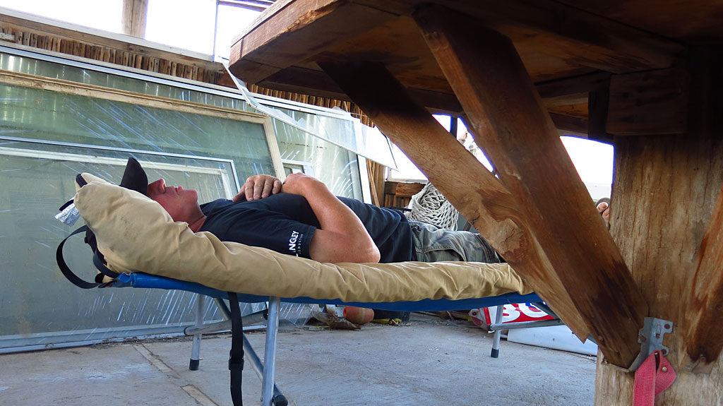 Any sleep anywhere, is good sleep. But with overnight, near-hurricane-force winds, sleeping was a noisy challenge at best.