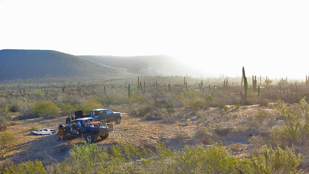 We arrived at the #250 at first light Wednesday morning. The plan was to swap broken parts with parts that almost fit -- it could then be limped five miles back to the trailer.