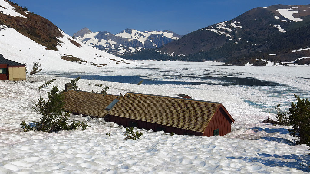 Saddlebag Resort was not open in July, and due to snow damage, would not be opening for the remainder of 2017. If you're looking to purchase a resort in the high Sierras, this one is for sale.