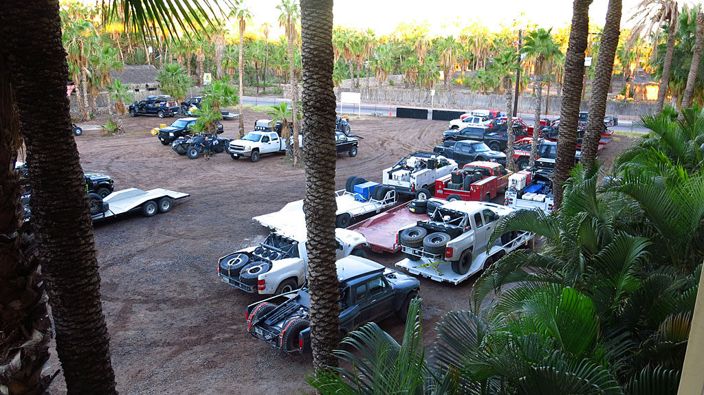 COPS arrived in Loreto before most other teams, but on the weekend prior to the race, the hotel parking lot was filling up with other teams' prerunners.