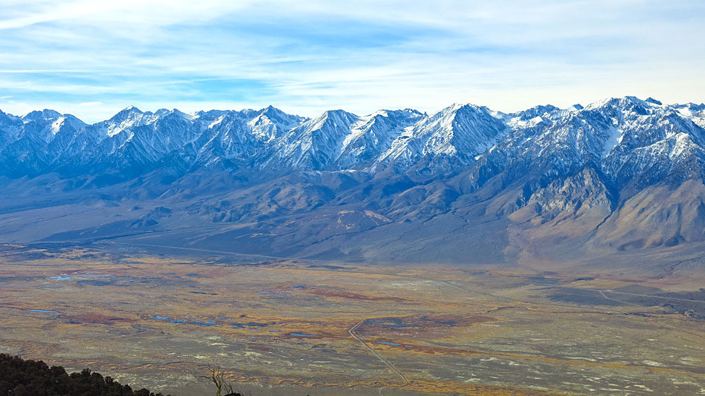 At the top of Mazourka Peak we were rewarded with spectacular views of the Eastern Sierras and Owens Valley.