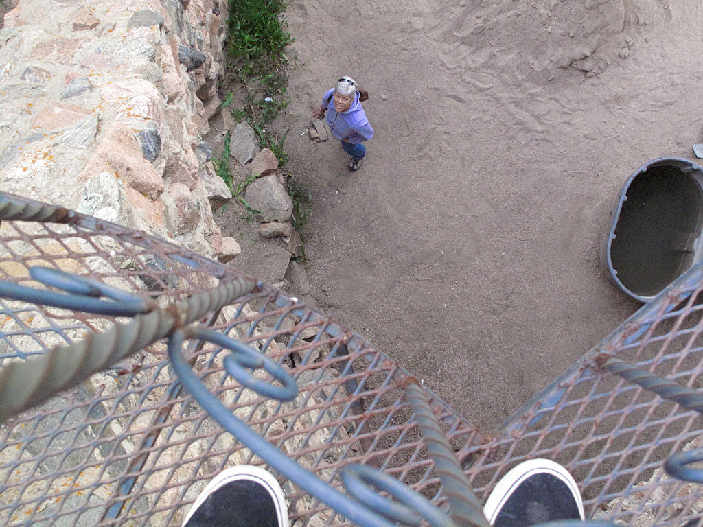 If you are not comfortable walking on expansion grating, and being able to look straight down to where your body will plummet, it might be best to stay on the safety of terra firma.